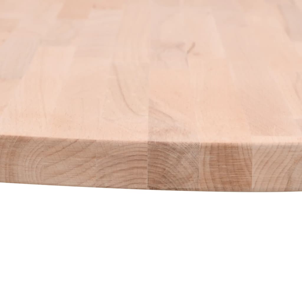 Table Top Ø90x4 cm Round Solid Wood Beech