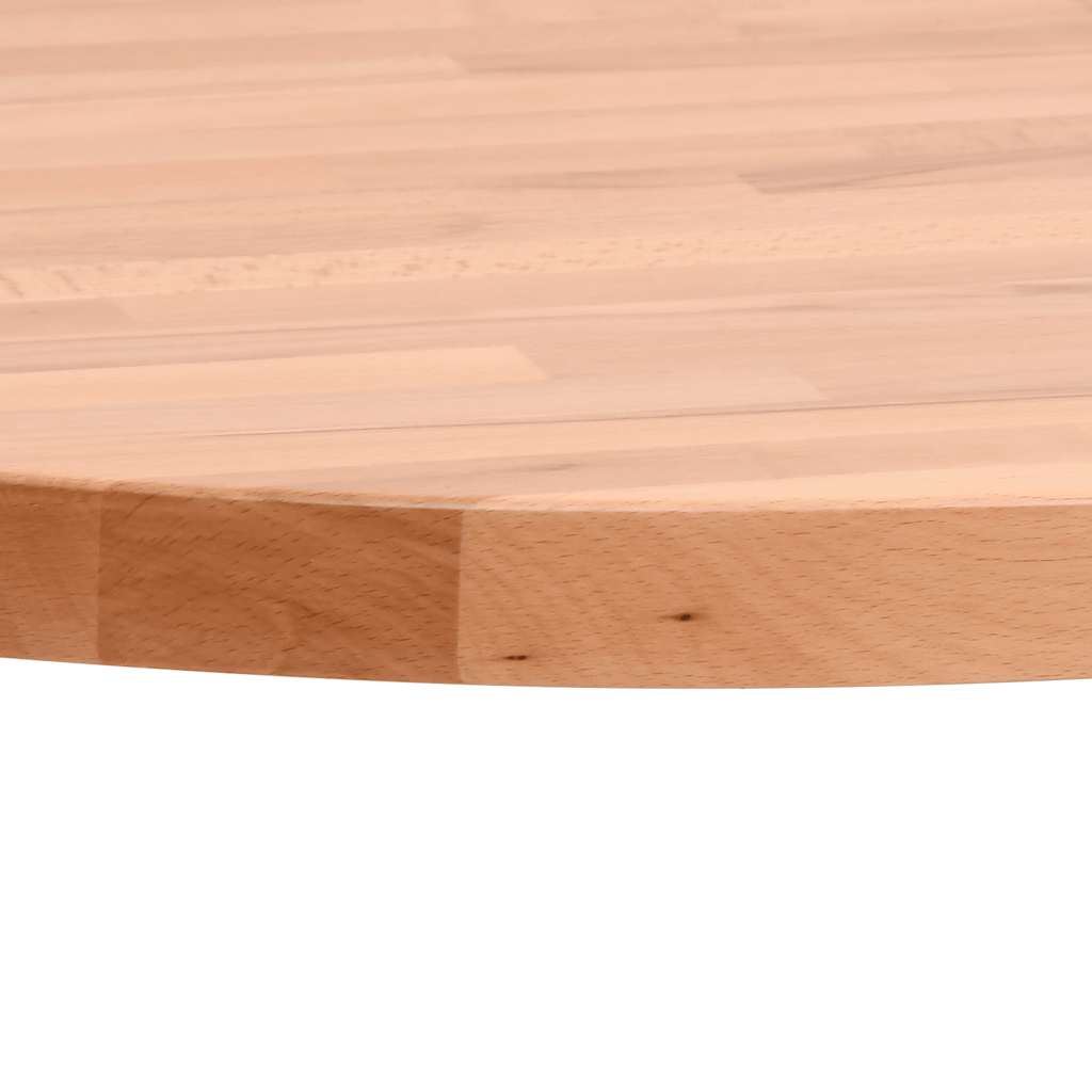 Table Top Ø70x1.5 cm Round Solid Wood Beech