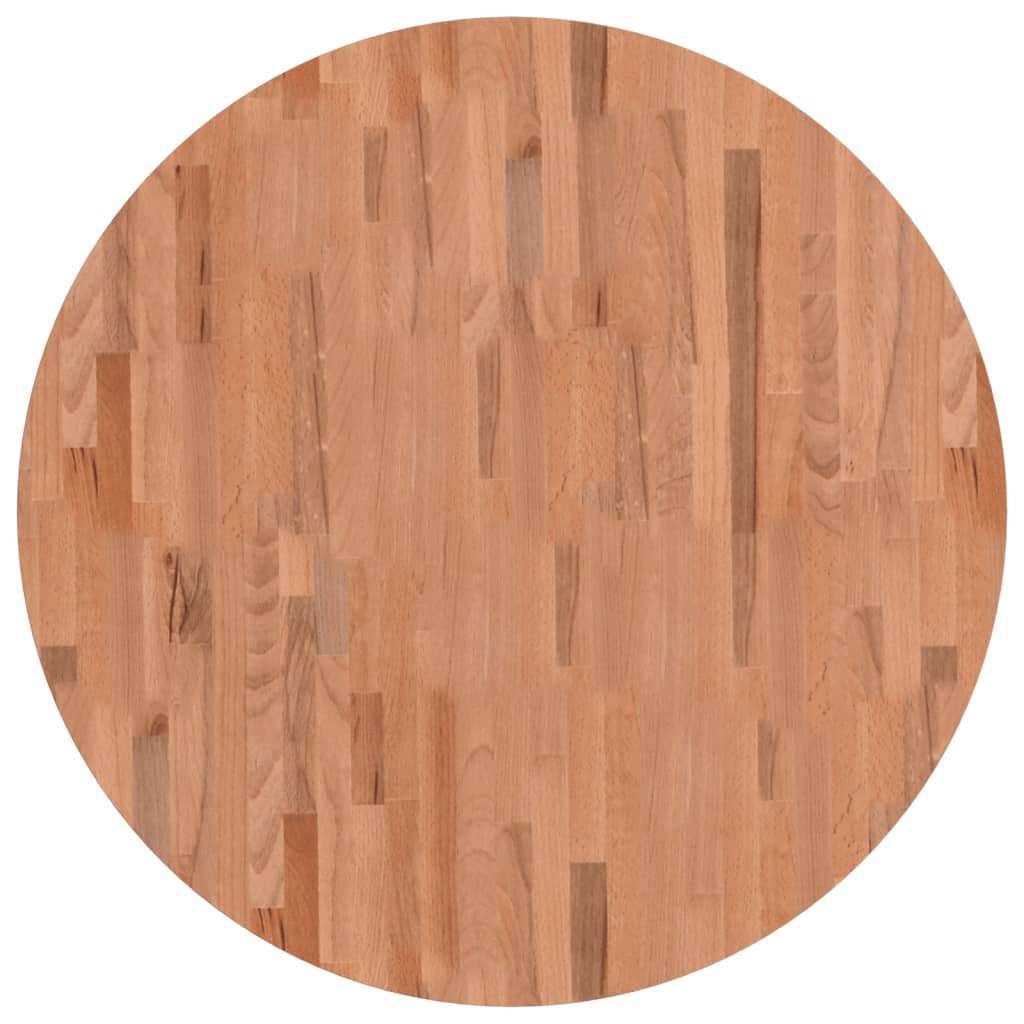 Table Top Ø90x2.5 cm Round Solid Wood Beech