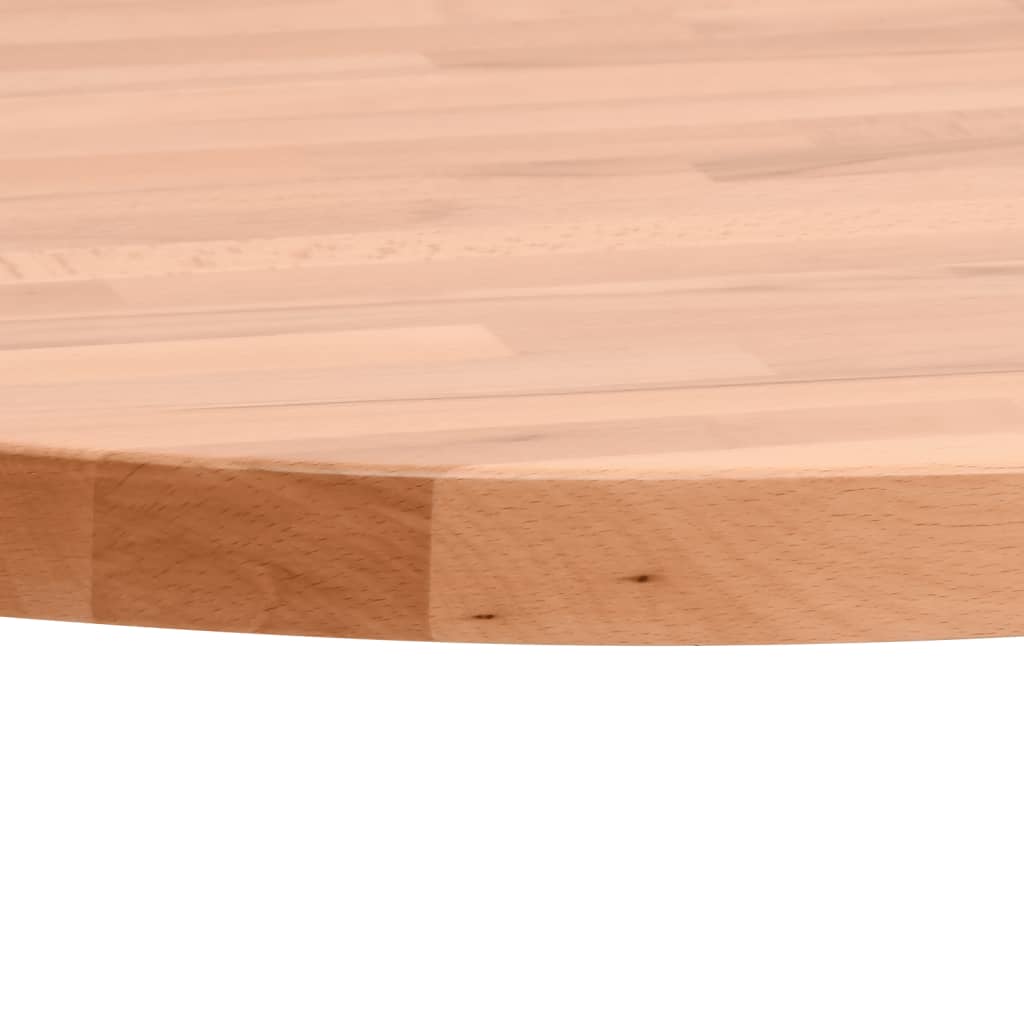 Table Top Ø90x2.5 cm Round Solid Wood Beech