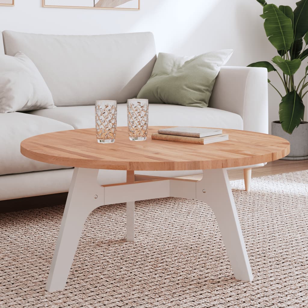 Table Top Ø90x2.5 cm Round Solid Wood Beech