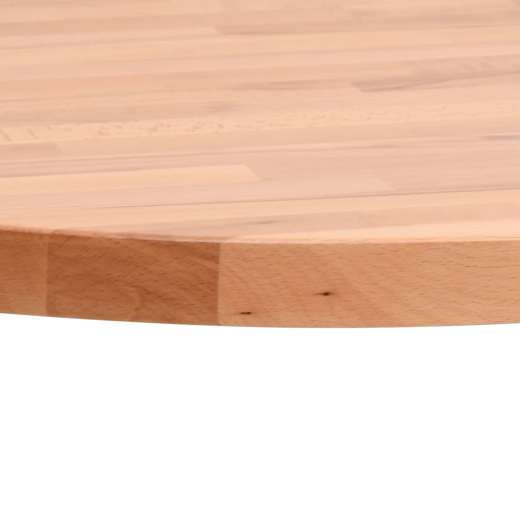 Table Top Ø40x4 cm Round Solid Wood Beech