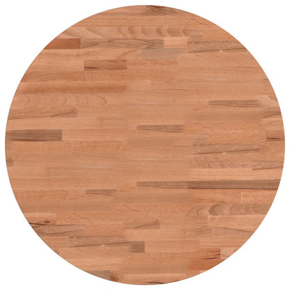 Table Top Ø50x4 cm Round Solid Wood Beech
