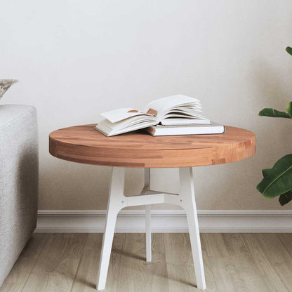 Table Top Ø50x4 cm Round Solid Wood Beech