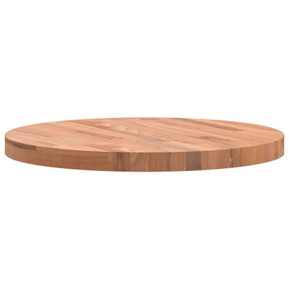 Table Top Ø60x4 cm Round Solid Wood Beech