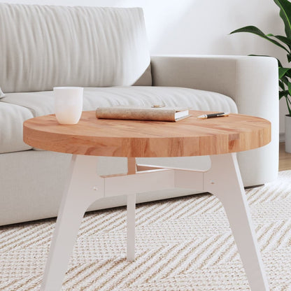 Table Top Ø60x4 cm Round Solid Wood Beech