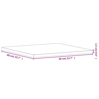 Table Top 40x40x1.5 cm Square Solid Wood Beech