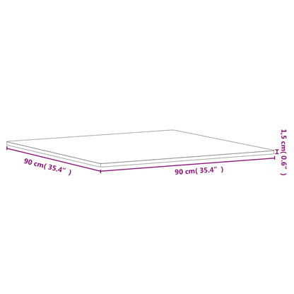Table Top 90x90x1.5 cm Square Solid Wood Beech