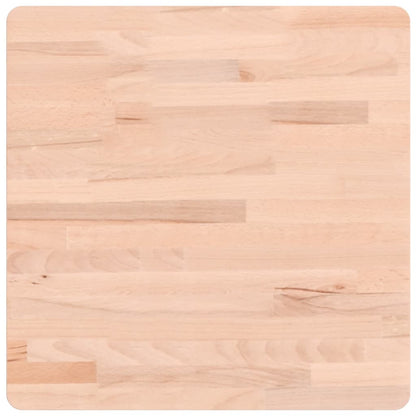 Table Top 50x50x2.5 cm Square Solid Wood Beech