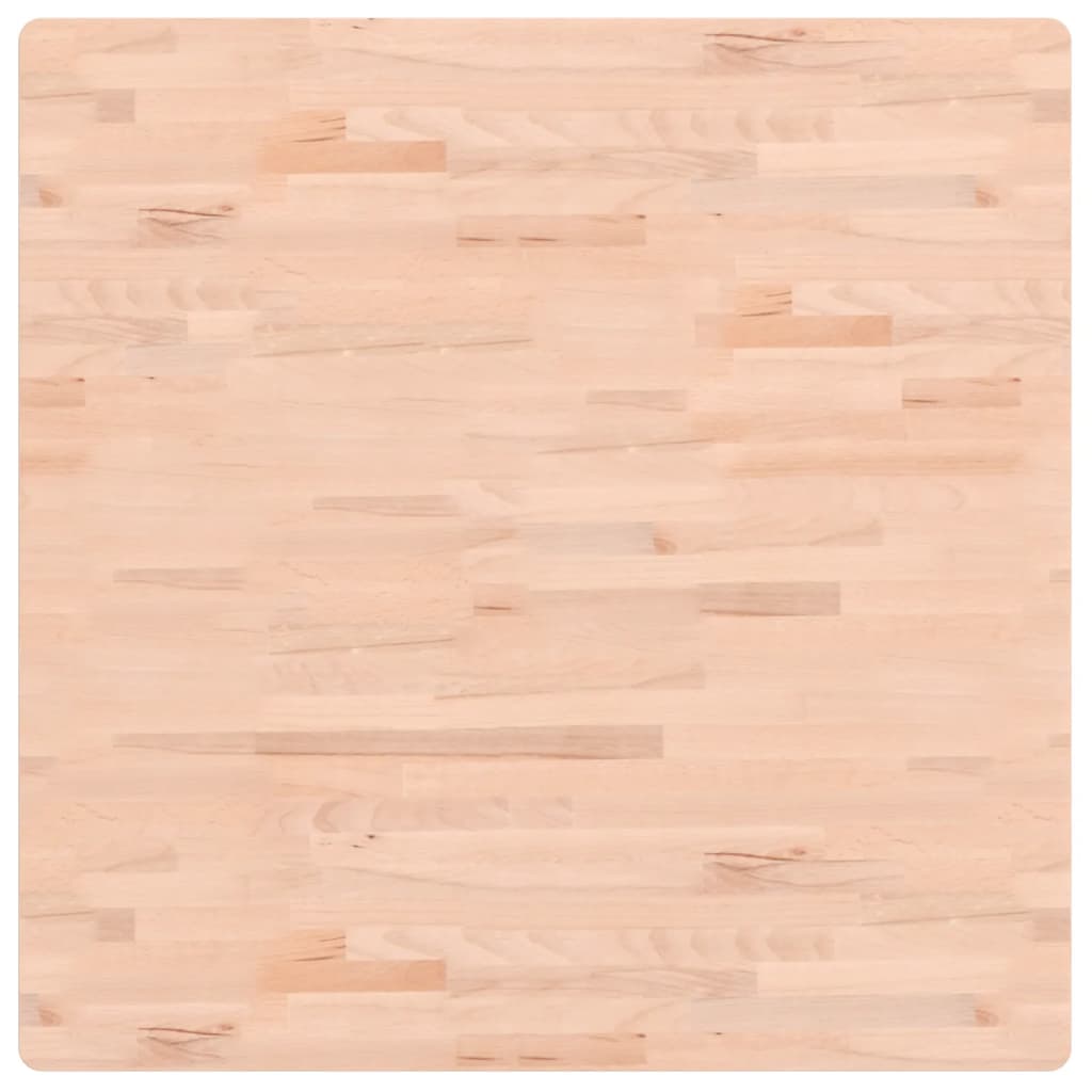 Table Top 90x90x2.5 cm Square Solid Wood Beech