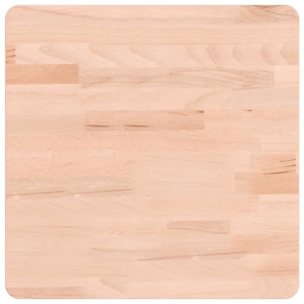 Table Top 40x40x4 cm Square Solid Wood Beech