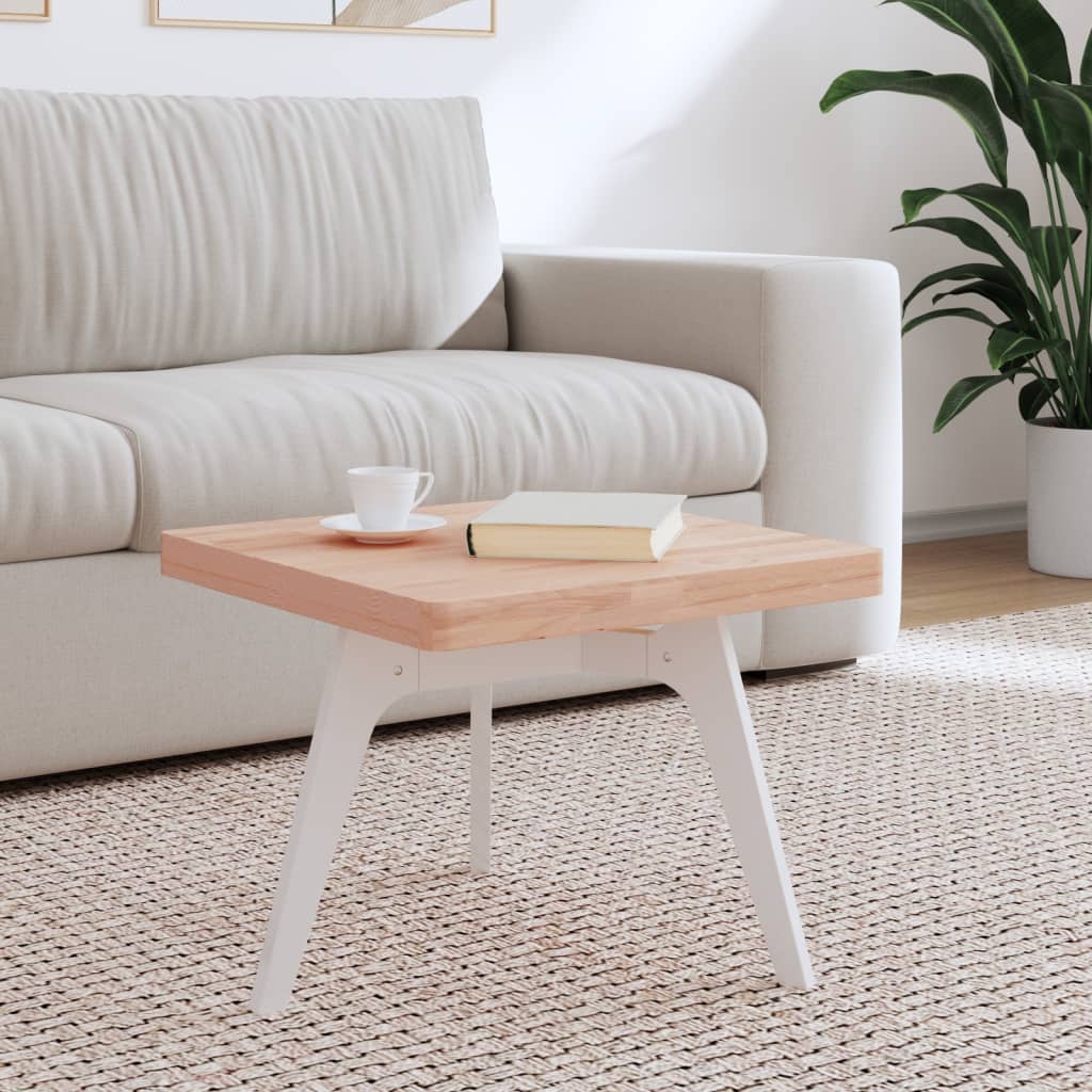 Table Top 50x50x4 cm Square Solid Wood Beech