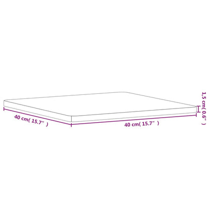 Table Top 40x40x1.5 cm Square Solid Wood Beech