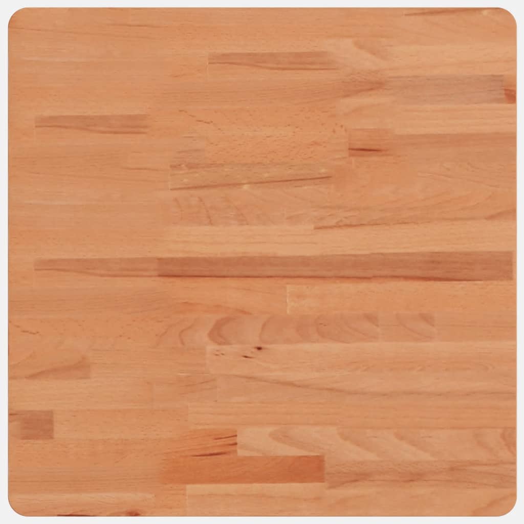 Table Top 50x50x2.5 cm Square Solid Wood Beech