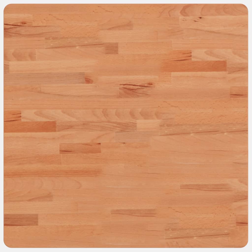 Table Top 60x60x2.5 cm Square Solid Wood Beech