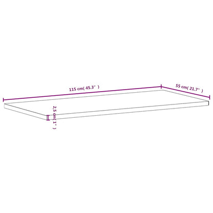 Desk Top 115x55x2.5 cm Solid Wood Beech