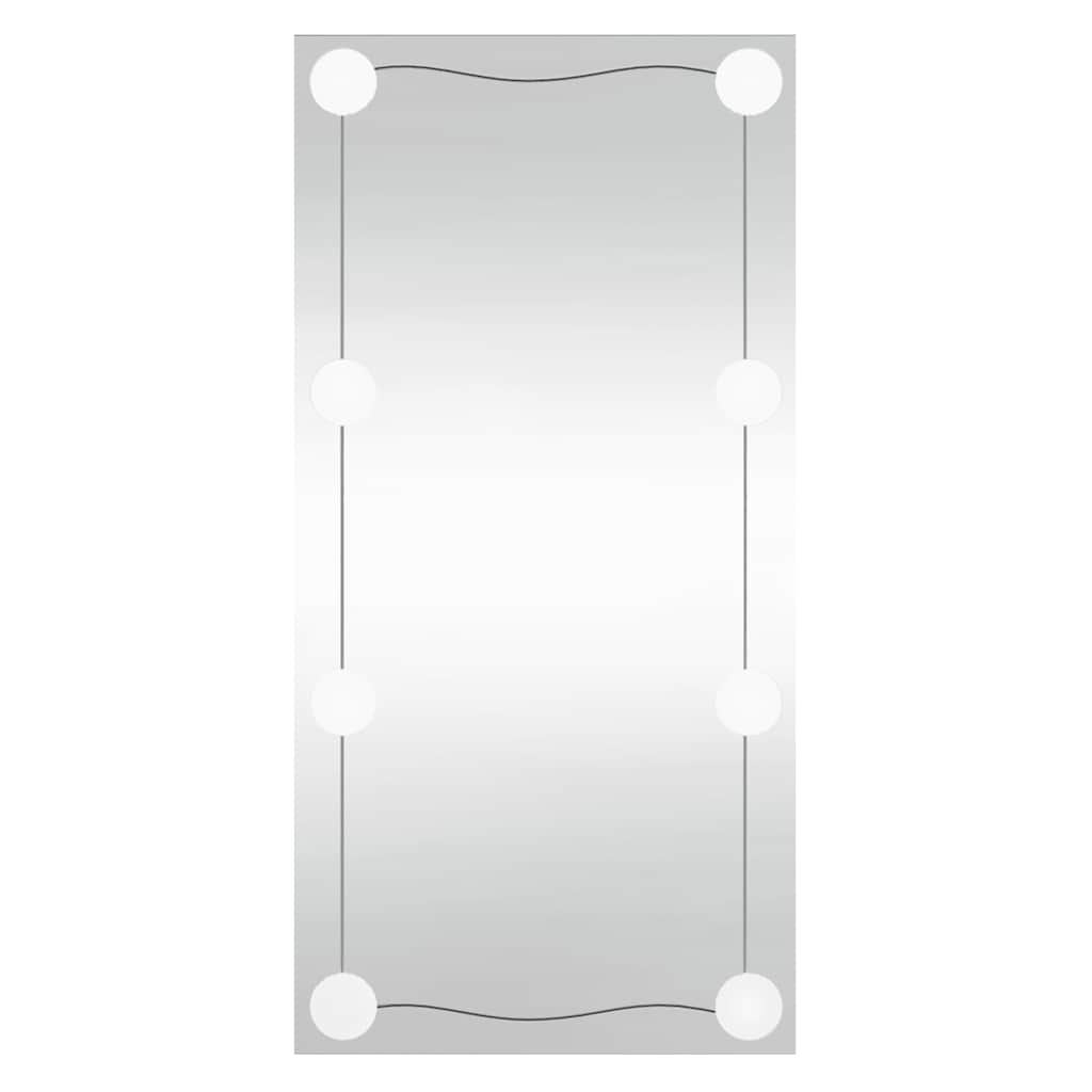 Wall Mirror with LED Lights 30x60 cm Glass Rectangle