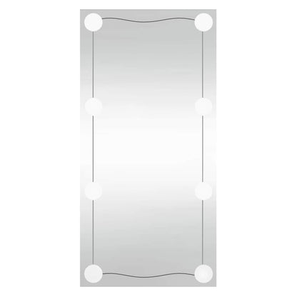Wall Mirror with LED Lights 30x60 cm Glass Rectangle