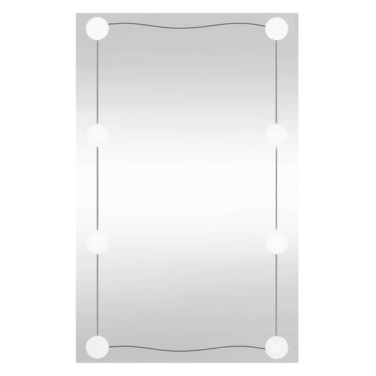Wall Mirror with LED Lights 40x60 cm Glass Rectangle