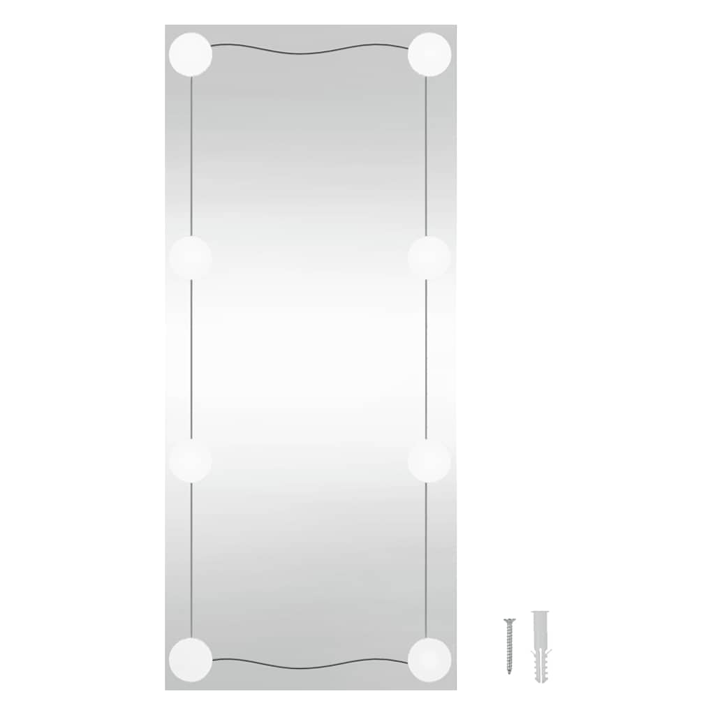 Wall Mirror with LED Lights 40x80 cm Glass Rectangle
