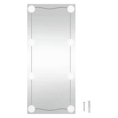 Wall Mirror with LED Lights 40x80 cm Glass Rectangle