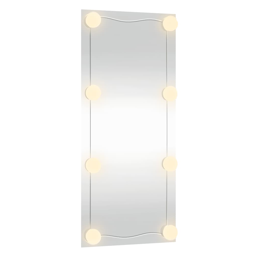 Wall Mirror with LED Lights 40x80 cm Glass Rectangle