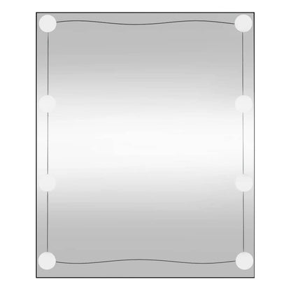 Wall Mirror with LED Lights 50x60 cm Glass Rectangle