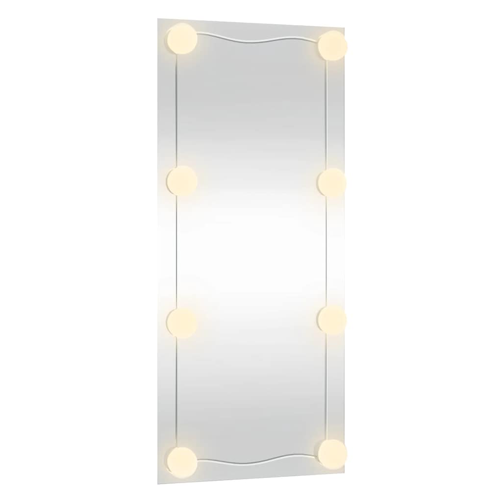 Wall Mirror with LED Lights 50x100 cm Glass Rectangle