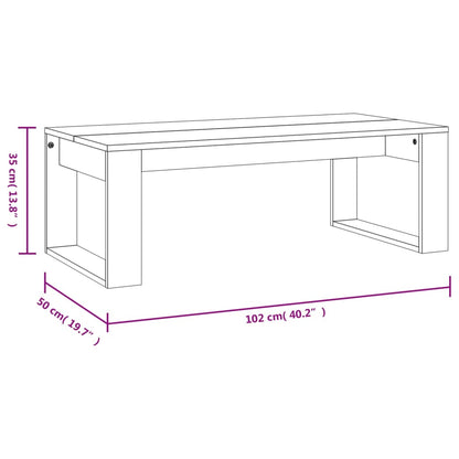 Coffee Table Grey Sonoma 102x50x35 cm Engineered Wood