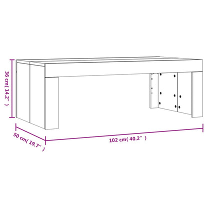 Coffee Table Smoked Oak 102x50x36 cm Engineered Wood