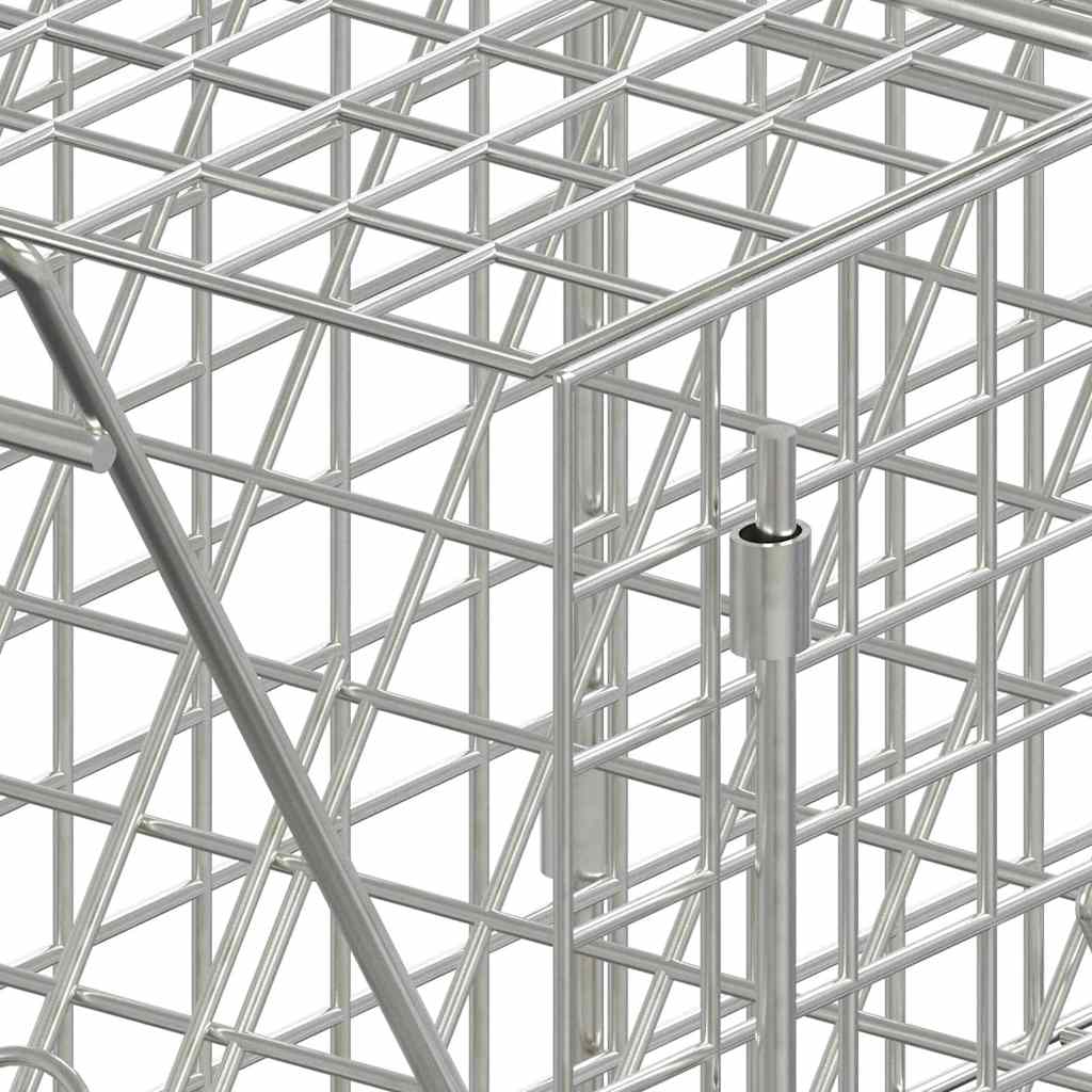 Close-up view of the Animal Trap 64.5x25x26.5 cm Galvanised Iron with sturdy iron wire mesh construction