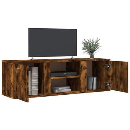 TV Cabinet Smoked Oak 120x34x37 cm Engineered Wood