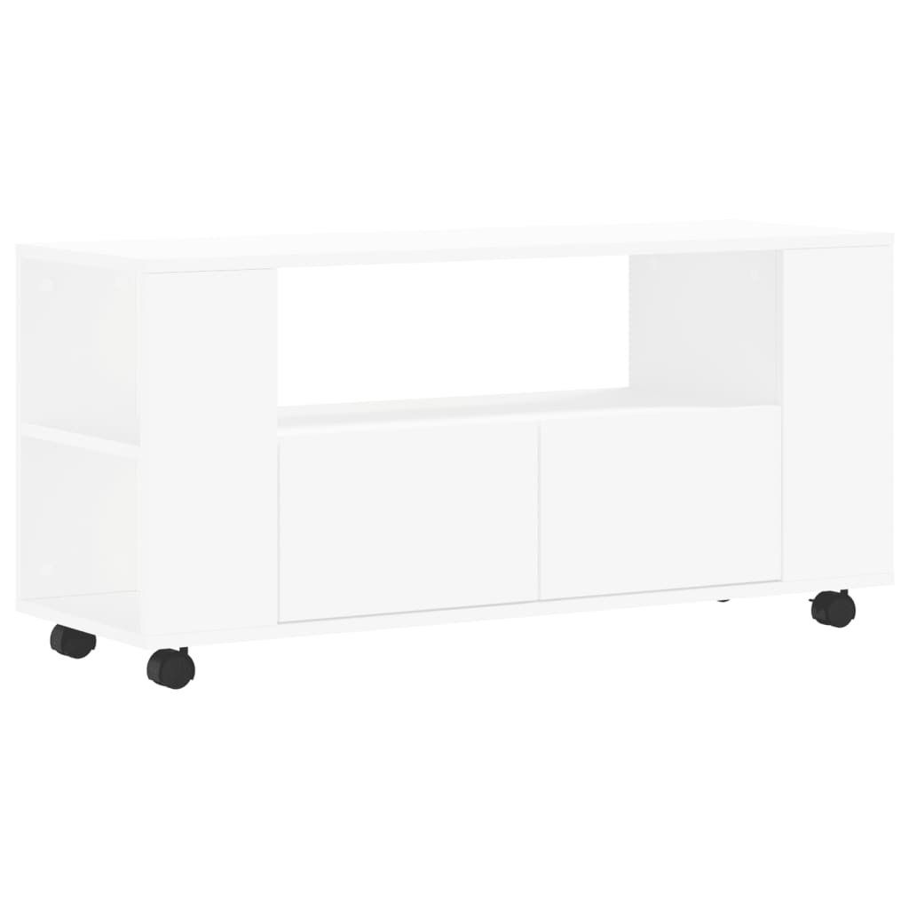 TV Cabinet White 102x34,5x43 cm Engineered Wood