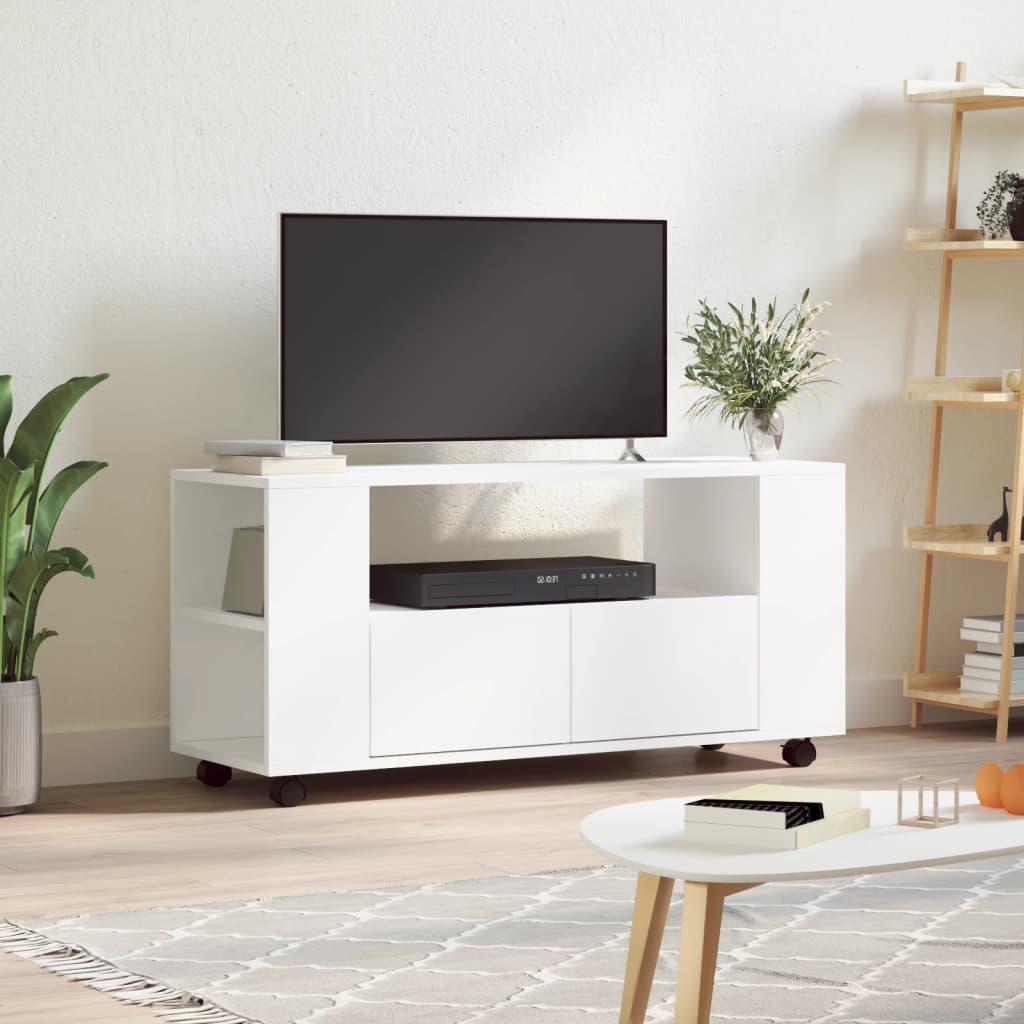 TV Cabinet White 102x34,5x43 cm Engineered Wood