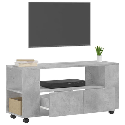 TV Cabinet Concrete Grey 102x34,5x43 cm Engineered Wood