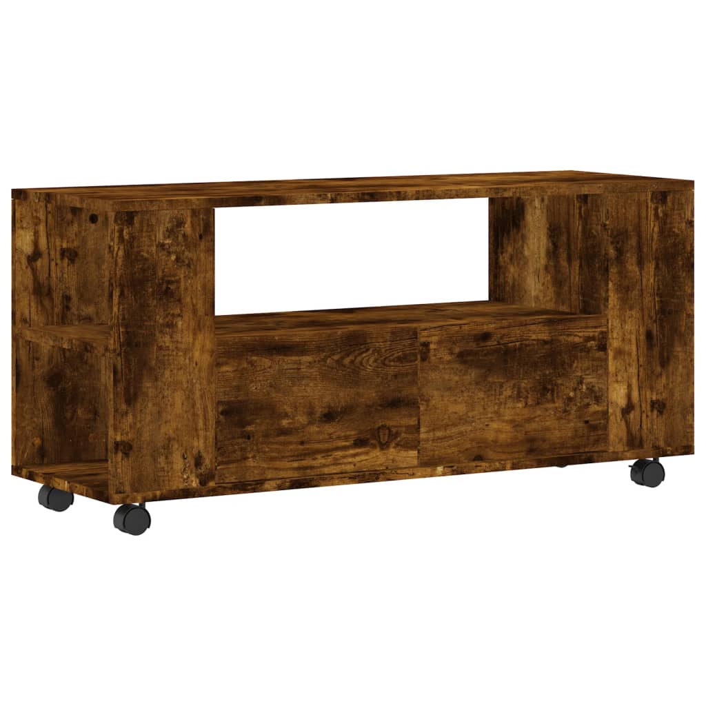 TV Cabinet Smoked Oak 102x34,5x43 cm Engineered Wood