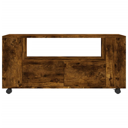 TV Cabinet Smoked Oak 102x34,5x43 cm Engineered Wood
