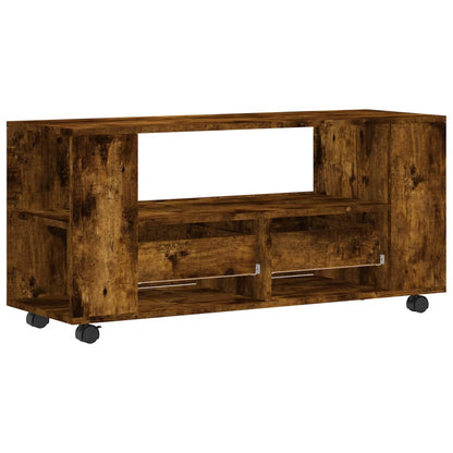 TV Cabinet Smoked Oak 102x34,5x43 cm Engineered Wood
