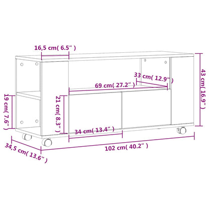 TV Cabinet Grey Sonoma 102x34,5x43 cm Engineered Wood