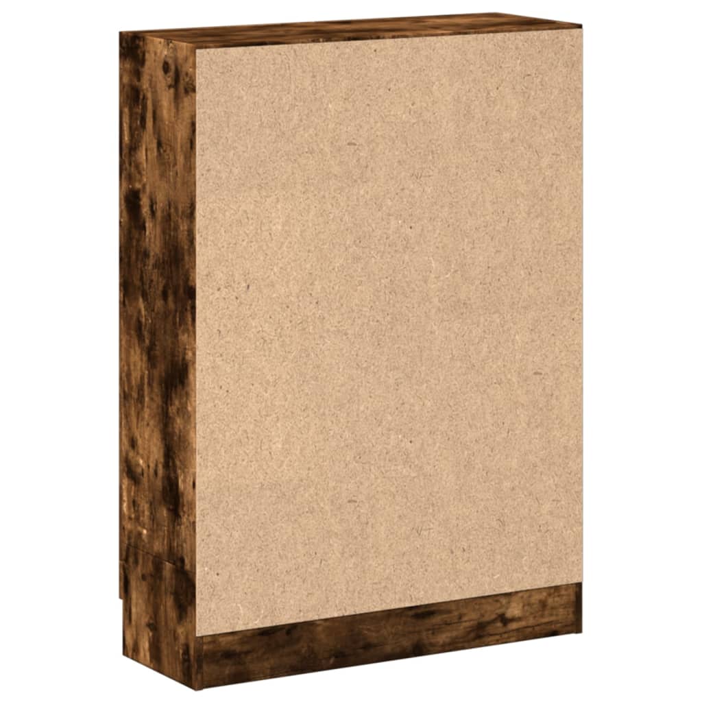 Book Cabinet Smoked Oak 82,5x30,5x115 cm Engineered Wood