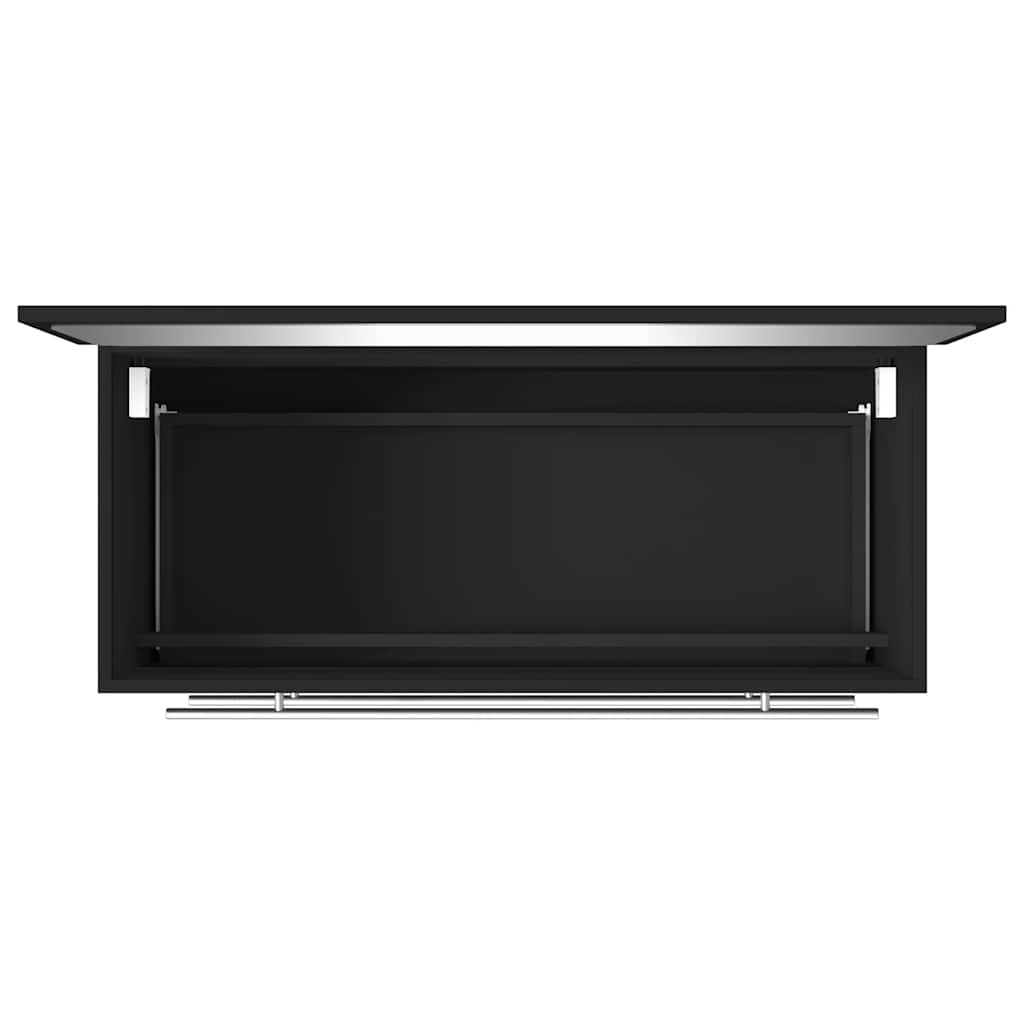 Bathroom Cabinet With Mirror | Black | Engineered Wood | Medium