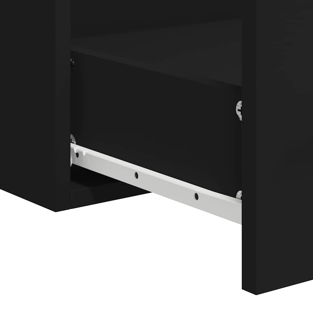 Bathroom Cabinet With Mirror | Black | Engineered Wood | Medium
