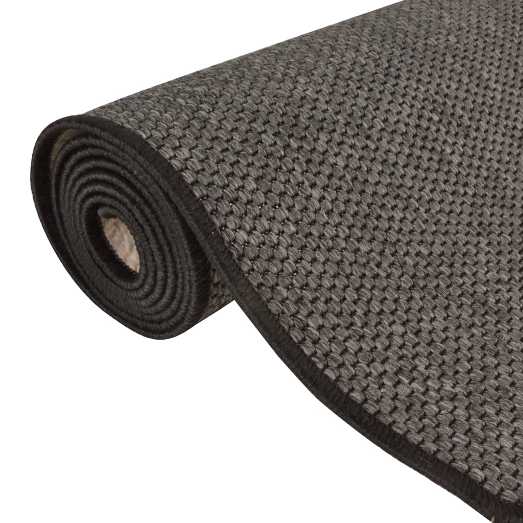 Carpet Runner Sisal Look Anthracite 50x200 cm