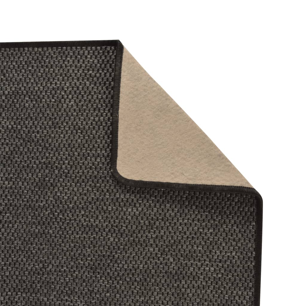 Carpet Runner Sisal Look Anthracite 80x400 cm