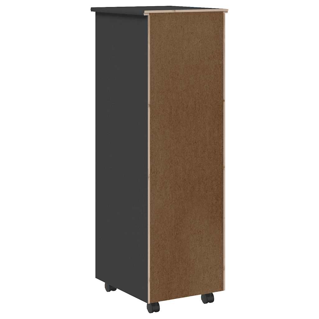 Rolling Cabinet | MOSS Grey | Solid pine wood, engineered wood, plastic