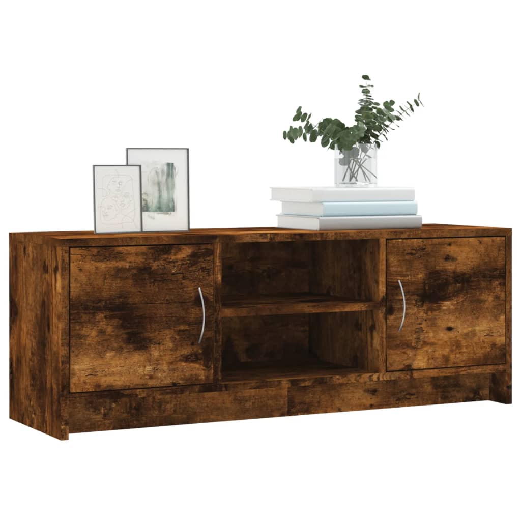 TV Cabinet Smoked Oak 102x30x37,5 cm Engineered Wood