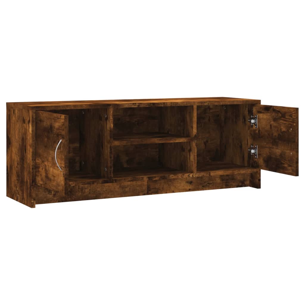 TV Cabinet Smoked Oak 102x30x37.5 cm Engineered Wood