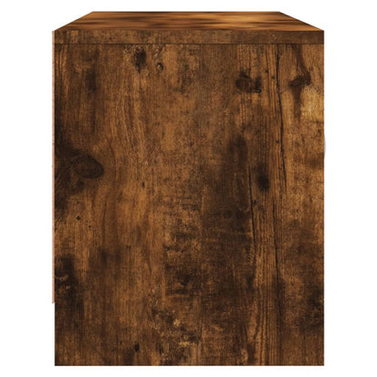 TV Cabinet Smoked Oak 102x30x37.5 cm Engineered Wood