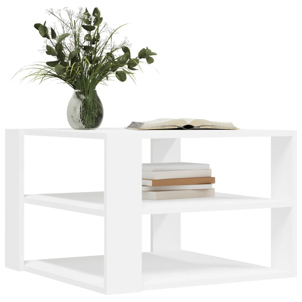 Coffee Table White 58x58x40 cm Engineered Wood
