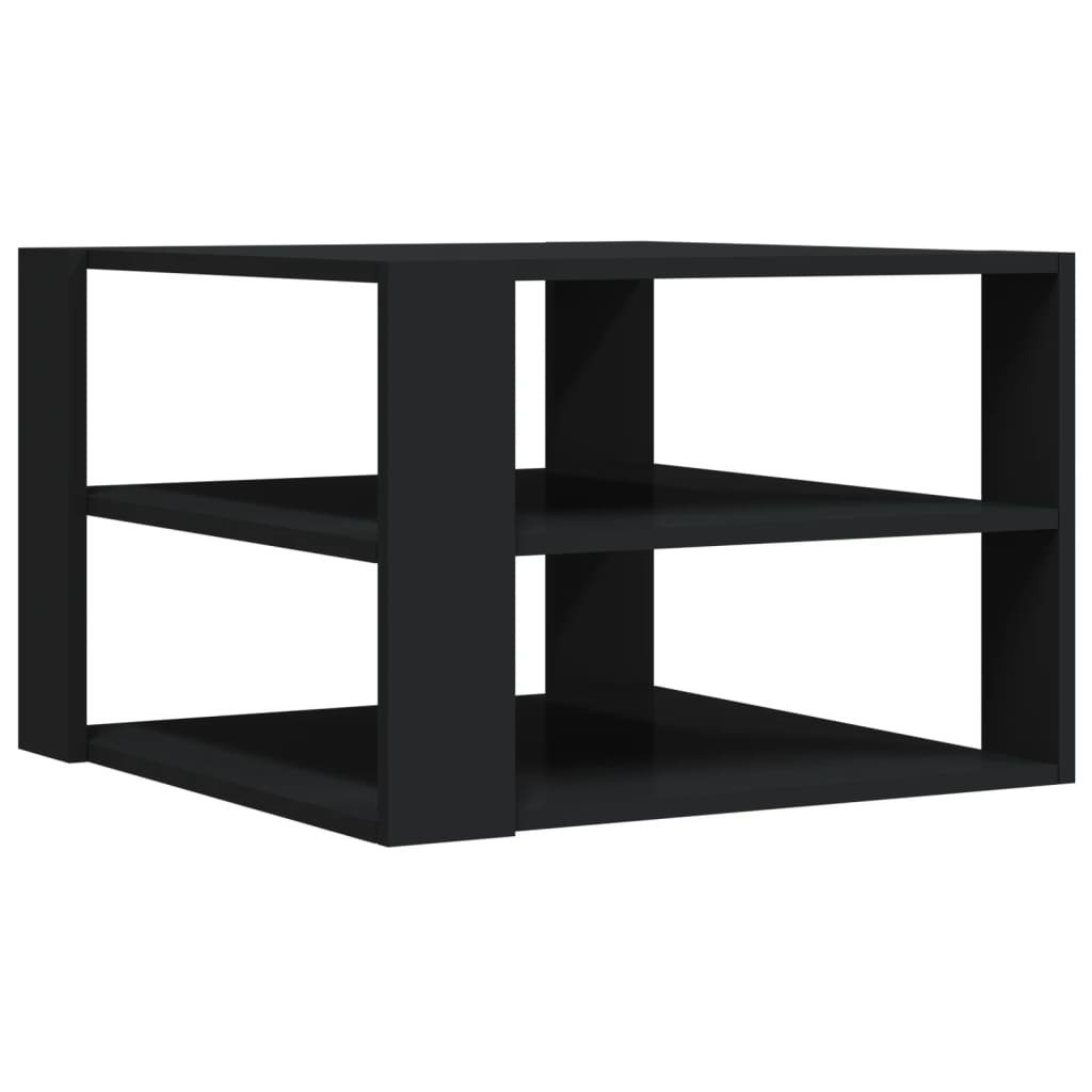 Coffee Table Black 58x58x40 cm Engineered Wood